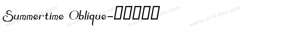 Summertime Oblique字体转换